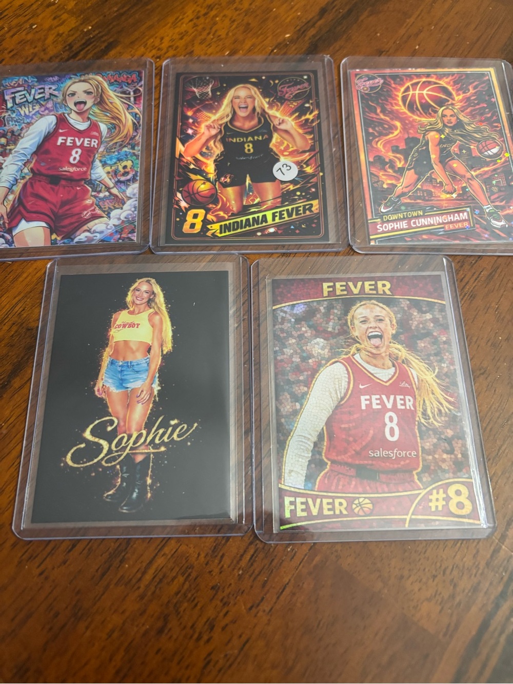 Sophie Cunningham Indiana Fever Basketball Card - Red & Gold Accents
